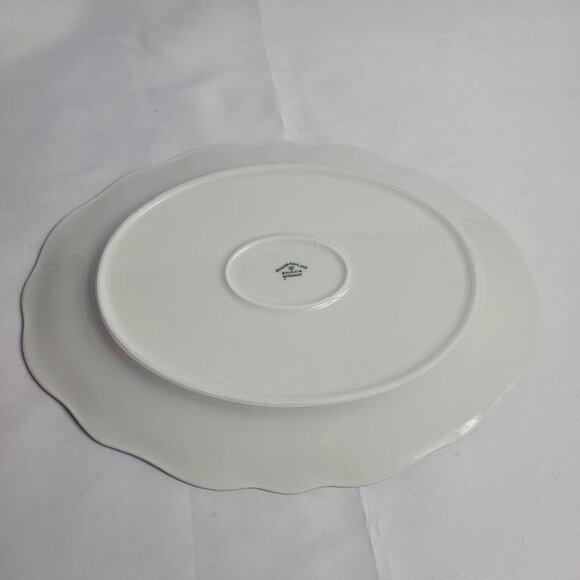 ONE Johann Haviland Blue Garland Serving Platter White Blue Flowers Bavaria - Picture 10 of 11